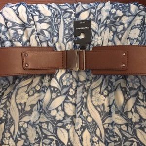 Lane Bryant Belt- Brown and Silver